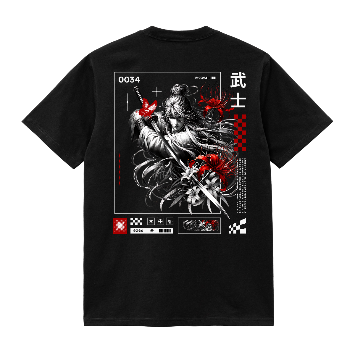 Crimson Samurai T-Shirt – Bushido Spirit Edition