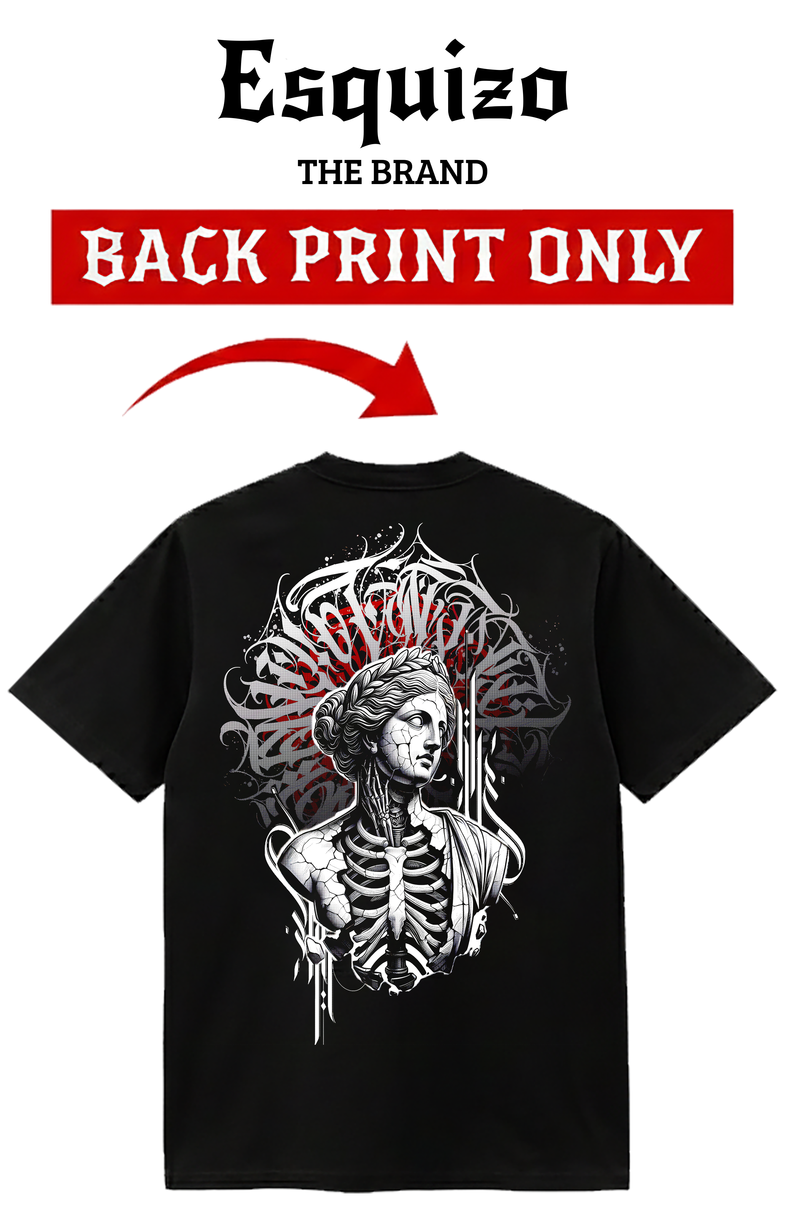 Gothic Skeletal T-Shirt – Inner Structure Edition