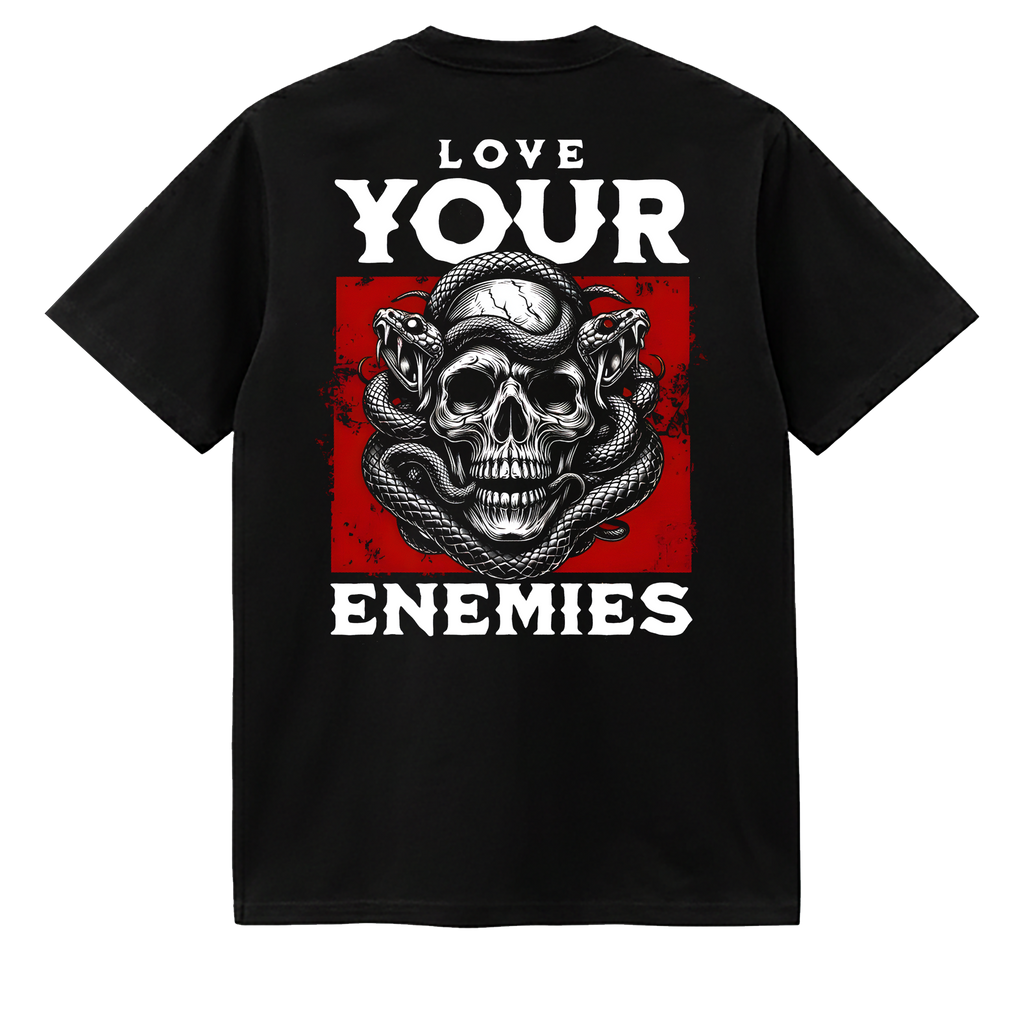Love Your Enemies T-Shirt – Viper Skull Edition