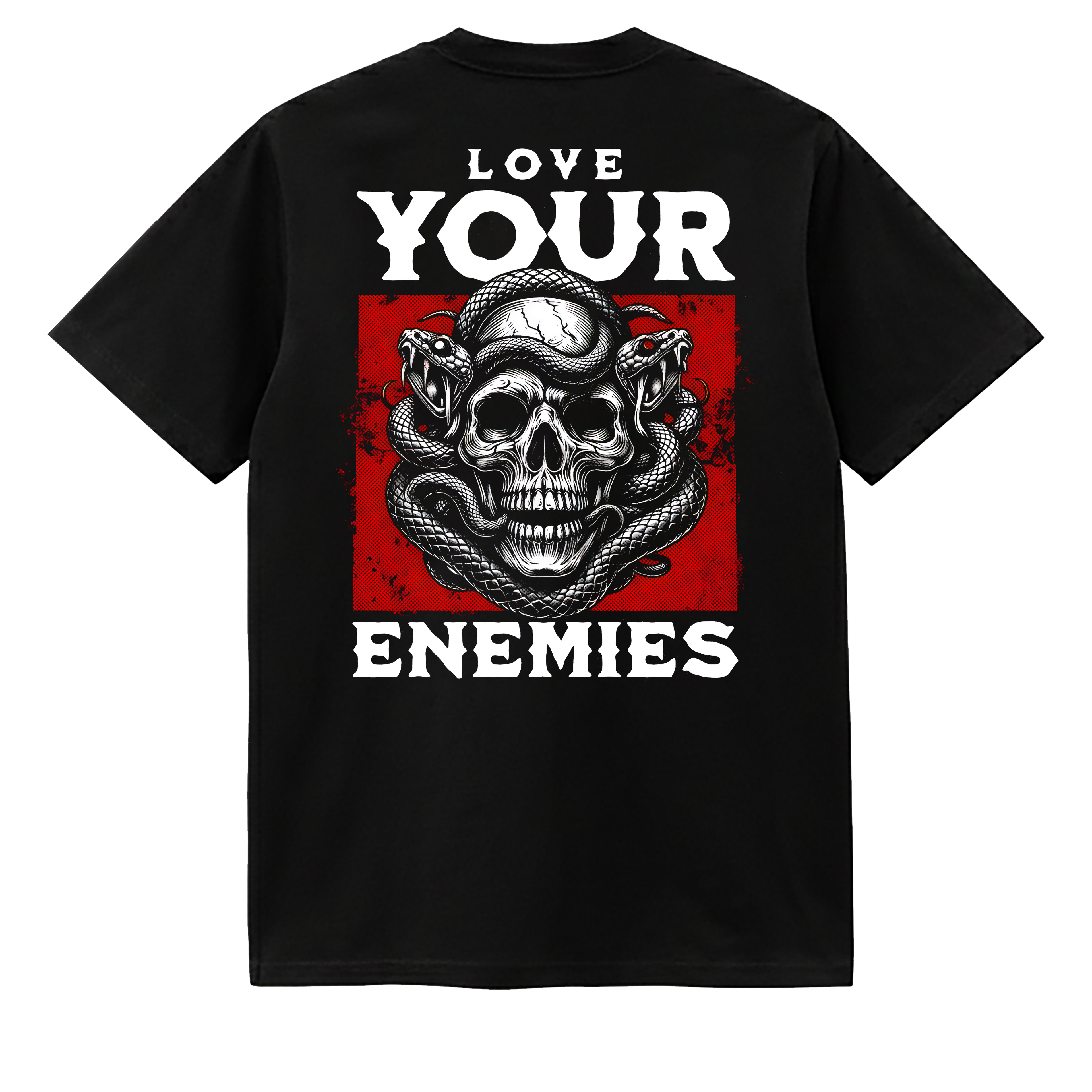 Love Your Enemies T-Shirt – Viper Skull Edition