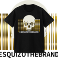 Barcode Skull T-Shirt – Metallic Gold Edition
