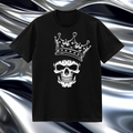 King Skull T-Shirt – Silver Metallic Edition